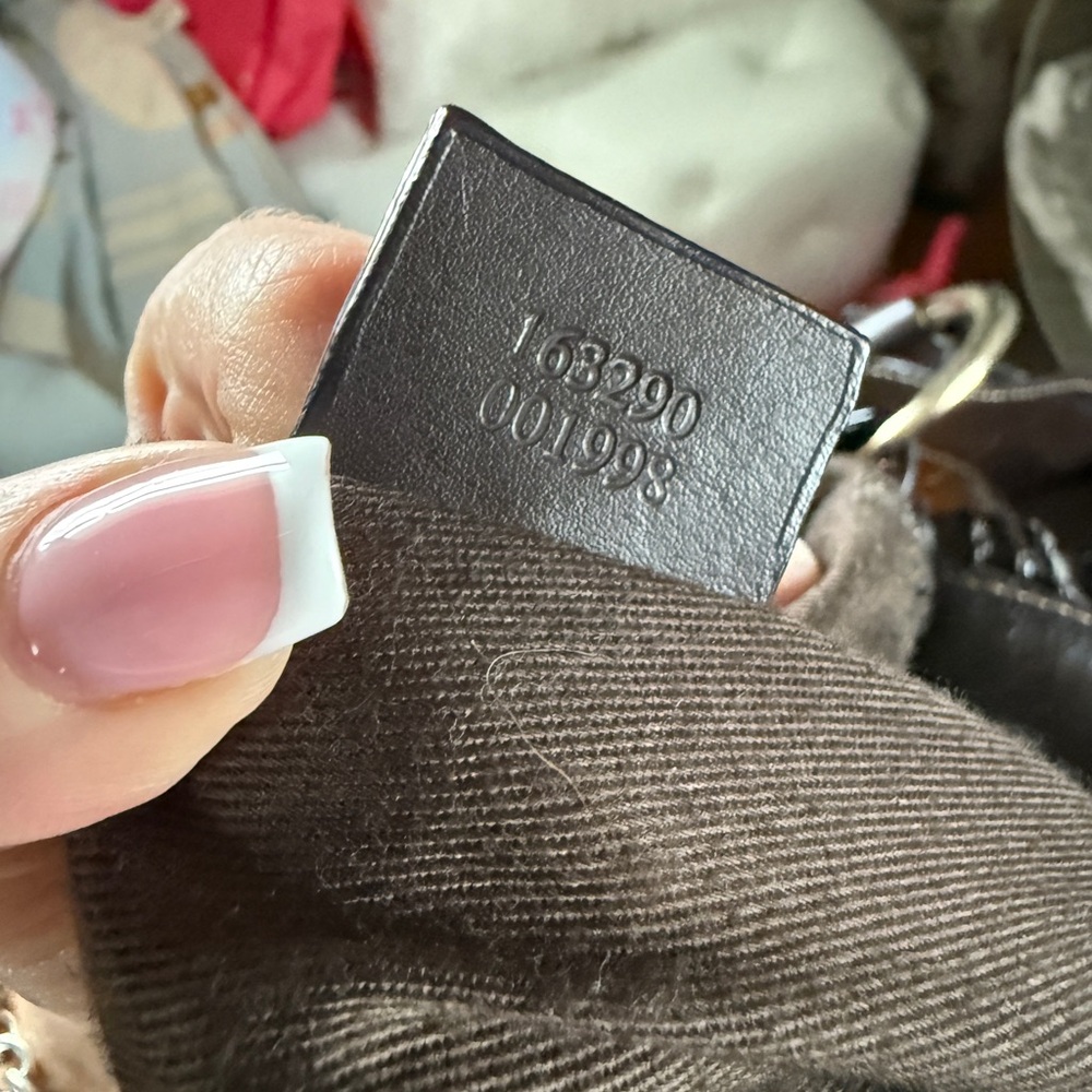 Gucci GG Monogram Canvas Hobo Shoulder Bag Brown Leather – Authentic - Picture 2 of 4